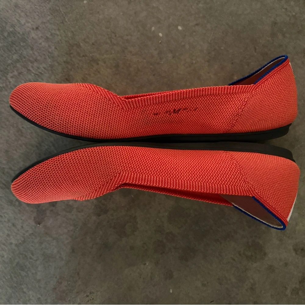 Rothy’s The Flat Persimmon Marina Heel Stripe